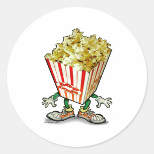 Popcorn Runt Klistermärke