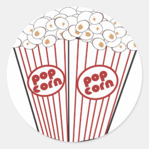 Popcorn Runt Klistermärke