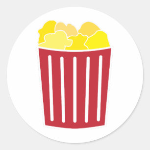 Popcorn Runt Klistermärke