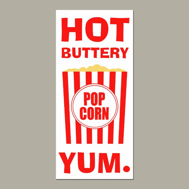 Popcorn-signatur för Yum-Hett-knapp Poster (Skapare uppladdad)