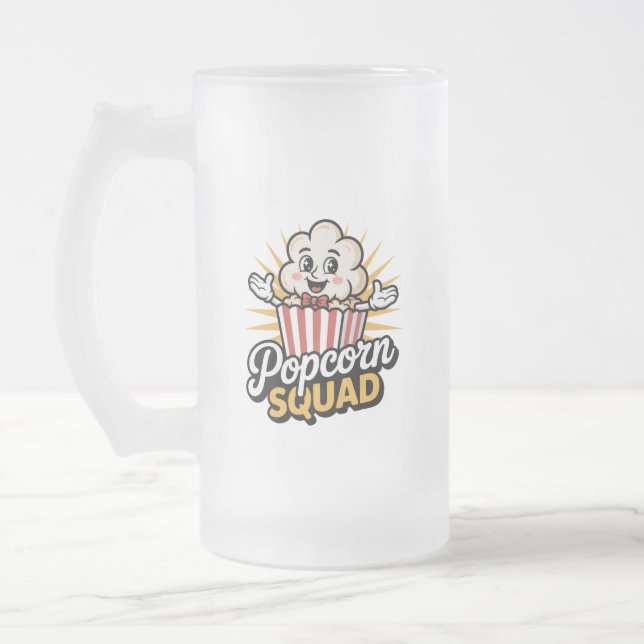Popcorn Squad Frostat Ölglas (Vänster)
