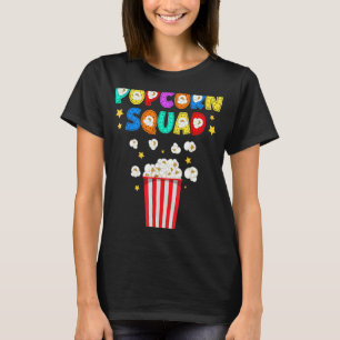 Popcorn Squad Movie Theater Älskare Theater Nerd T Shirt
