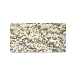 Popcorn Struktur Photography Adressetikett