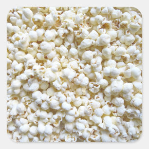 Popcorn Struktur Photography Bright Decor Fyrkantigt Klistermärke