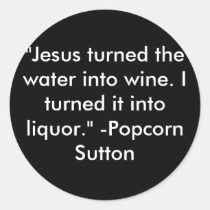 Popcorn Sutton Runt Klistermärke