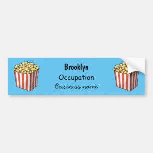 Popcorn-tecknad, illustration bildekal