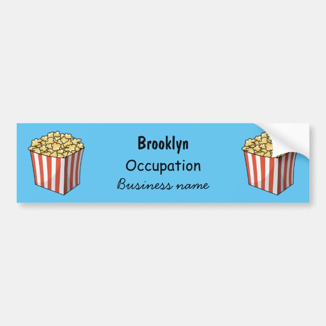 Popcorn-tecknad, illustration bildekal (Framsidan)