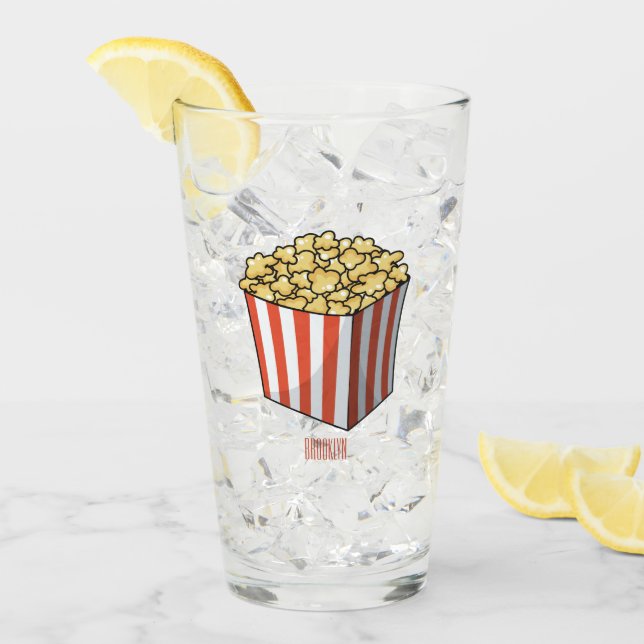 Popcorn-tecknad, illustration glaskopp (Framsida Ice)