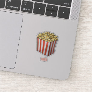 Popcorn-tecknad, illustration klistermärken