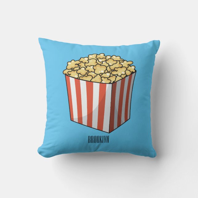 Popcorn-tecknad, illustration kudde (Framsida)