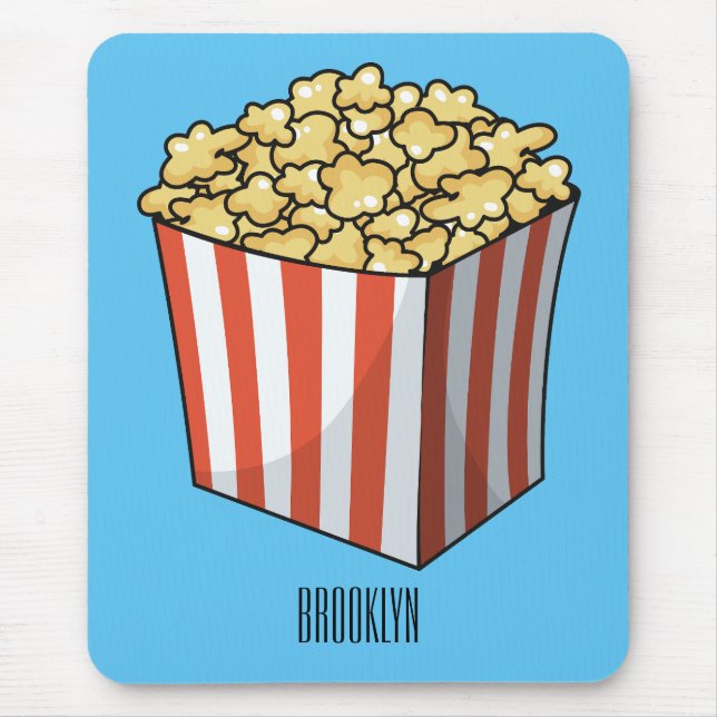 Popcorn-tecknad, illustration musmatta (Framsidan)