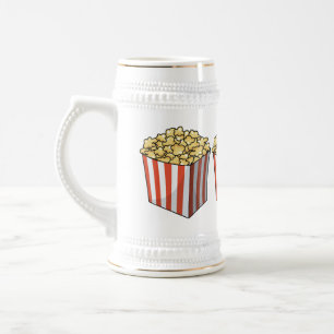 Popcorn-tecknad, illustration sejdel