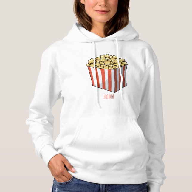 Popcorn-tecknad, illustration t shirt (Framsida)