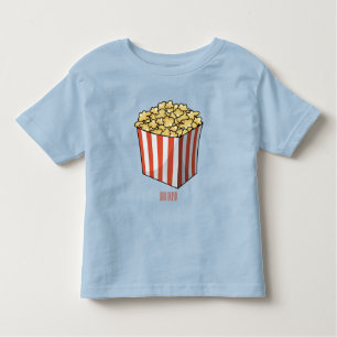 Popcorn-tecknad, illustration t shirt
