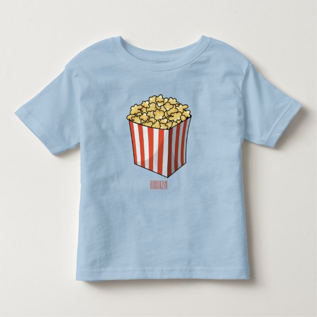 Popcorn-tecknad, illustration t shirt (Framsida)