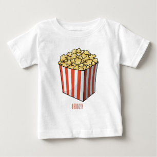 Popcorn-tecknad, illustration t shirt
