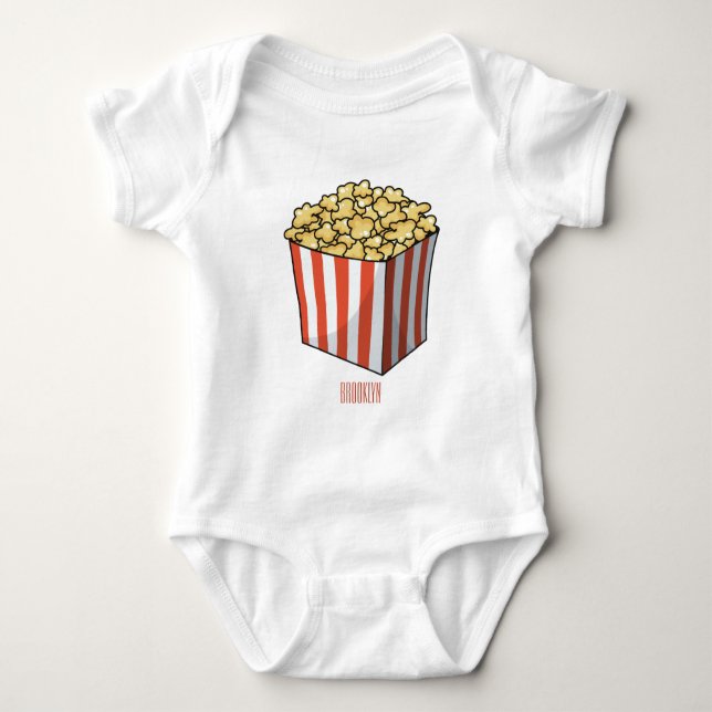 Popcorn-tecknad, illustration t shirt (Framsida)