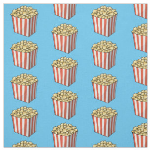 Popcorn-tecknad, illustration tyg