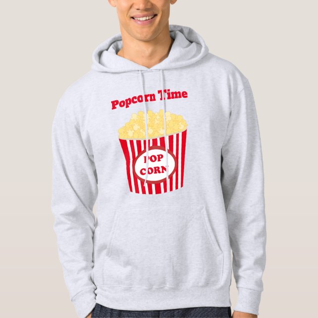 Popcorn Time White Hoodie (Framsida)