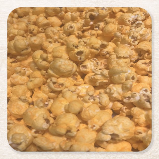 Popcorn Underlägg Papper Kvadrat (Framsidan)