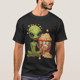 Popcorn-utomjordisk – Rolig film-snack-konst T Shirt