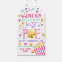 Popcorn Valentine Du gör mitt hjärt-POP-favoritmär Presentetikett