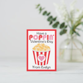 Popcorn Valentine | Popcorn Klassrumsvalentin Anteckningskort