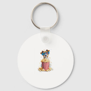 Popcorn Valp � Movie Night Hund Nyckelring