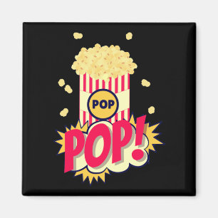 Popcorn Vintage Retro Funny Magnet