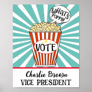 Popcorn Vote-Roligt School Poster