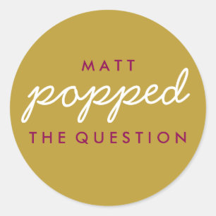 Popcorn Welcome Bag-Magentan Runt Klistermärke