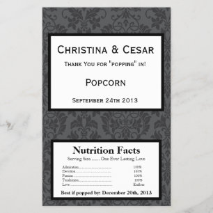 Popcorn Wrapper Black Grått Formal Gothic Flygblad
