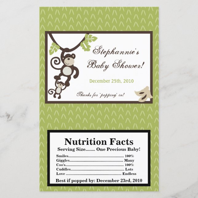 Popcorn Wrapper Monkey Time Zoo Animal (Framsida)