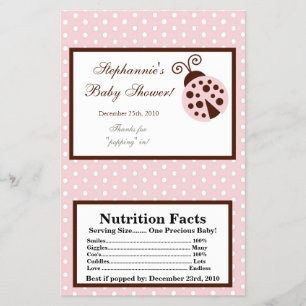 Popcorn Wrapper Rosa Ladybug Flygblad