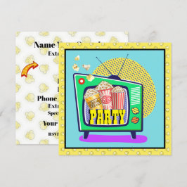 Popcornfest / Filmkväll / Pyjamasparty osv. Inbjudningar