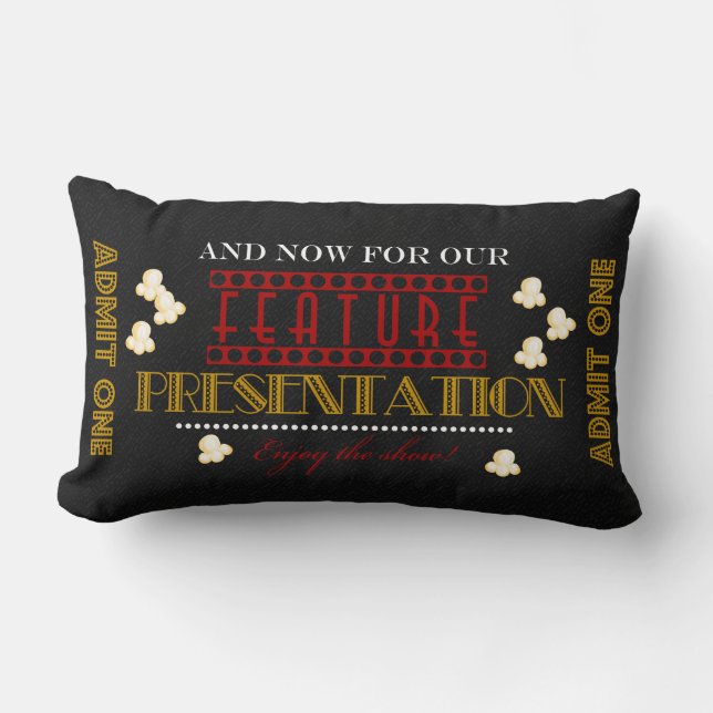 popcornPillow för filmbiografsärdragpresentation Lumbarkudde (Framsida)