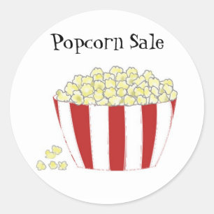 Popcornreaa Runt Klistermärke