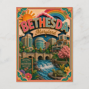 PopCut stater Bethesda Maryland Papperskonst Vykort