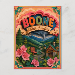 PopCut stater Boone North Carolina Papperskonst Vykort