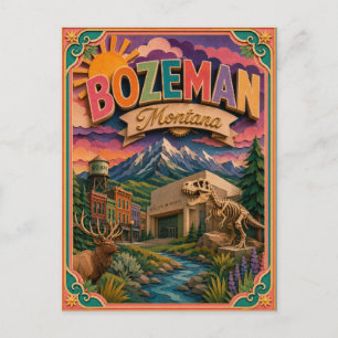 PopCut stater Bozeman Montana Papperskonst Vykort