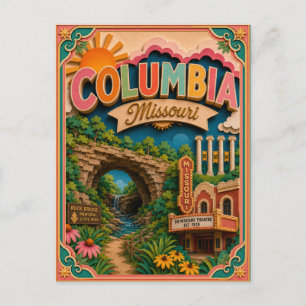PopCut stater Columbia Missouri Papperskonst Vykort