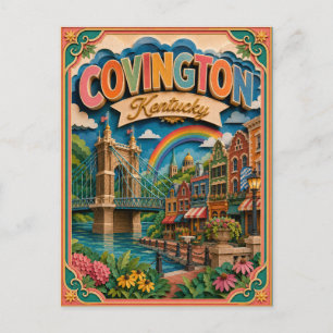 PopCut stater Covington Kentucky Papperskonst Vykort