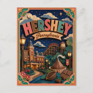 PopCut stater Hershey Pennsylvania Papperskonst Vykort