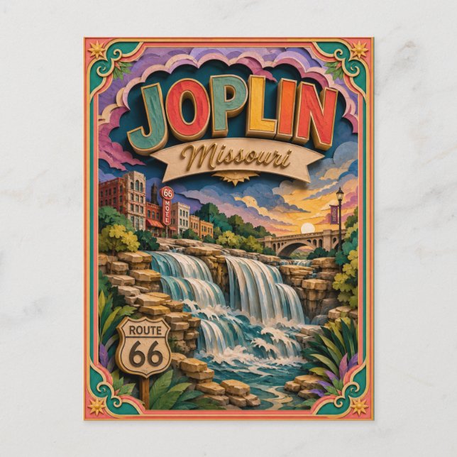 PopCut stater Joplin Missouri Papperskonst Vykort (Framsida)