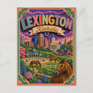 PopCut stater Lexington Kentucky Papperskonst Vykort