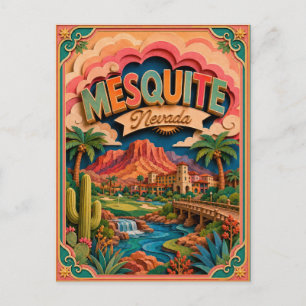 PopCut stater Mesquite Nevada Papperskonst Vykort