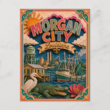 PopCut stater Morgan City Louisiana Papperskonst