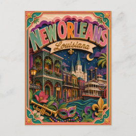 PopCut stater New Orleans Louisiana Papperskonst Vykort