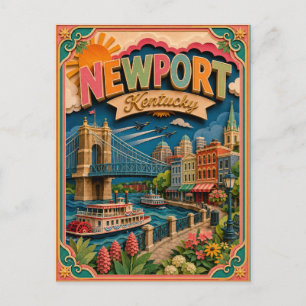 PopCut stater Newport Kentucky Papperskonst Vykort