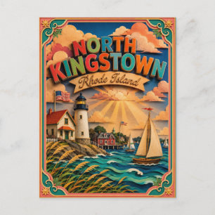 PopCut stater North Kingstown Rhode Island Konst Vykort